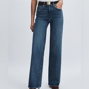 BNWT PAIGE Sasha High Rise Wide Leg Jeans Boogie Blue 32” inseam Sz 29